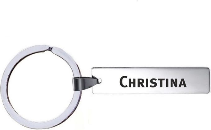 Sleutelhanger Met Naam - Christina - RVS