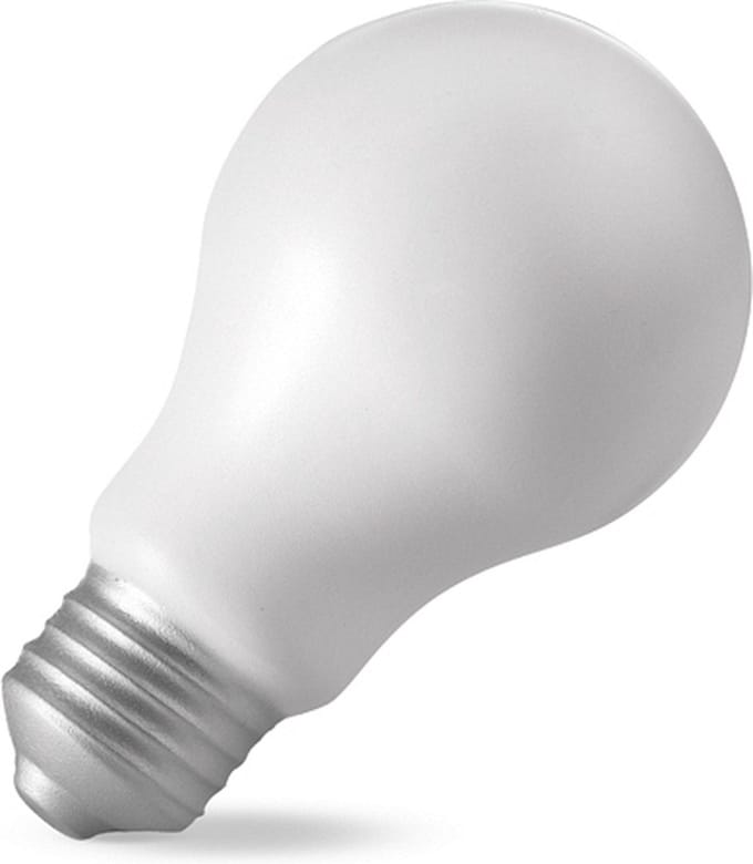 Stressbal lampbolletje - gloeilamp - 10 cm - knijpballetje - rustgevend