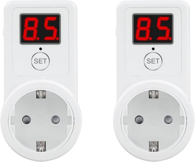 Digitale afteltimer - Stopcontact timer - Energie besparen - LCD display - 2 stuks - Wit