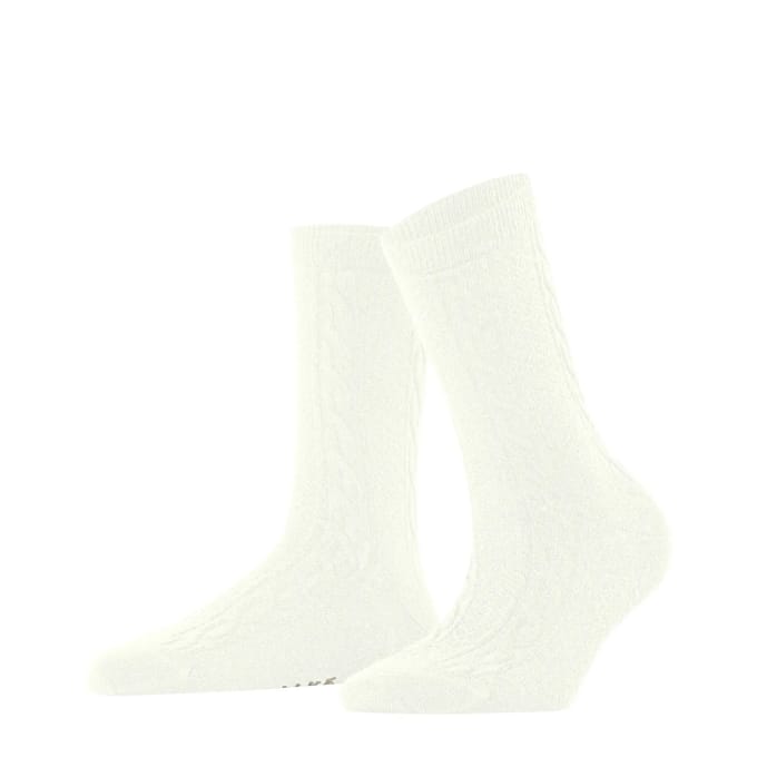 FALKE Declivity eenkleurig wol sokken dames wit - maat 39-42