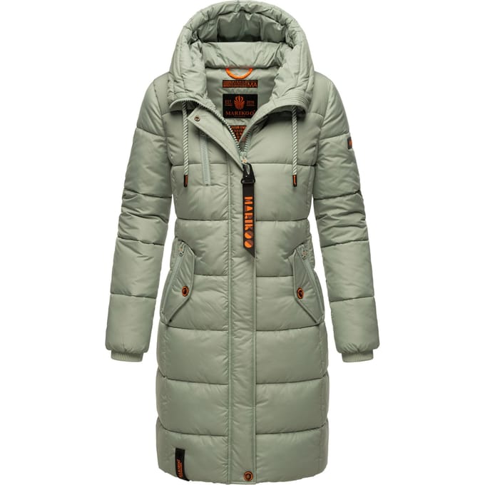 Marikoo dames winterjas – Lange gewatteerde jas met capuchon & zakken