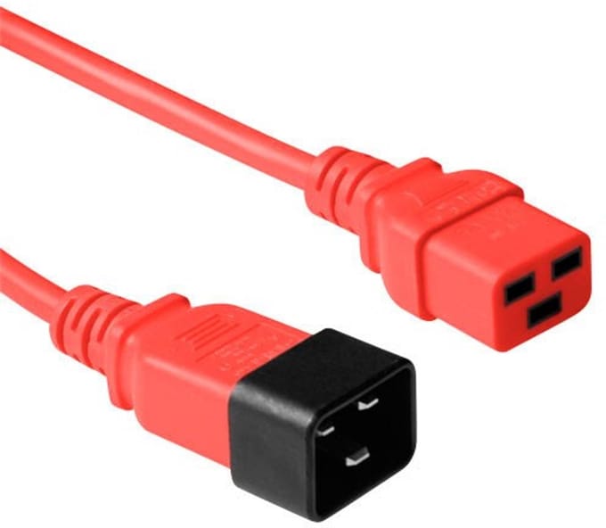 ACT Netsnoer C19 - C20 rood 3 m AK5091