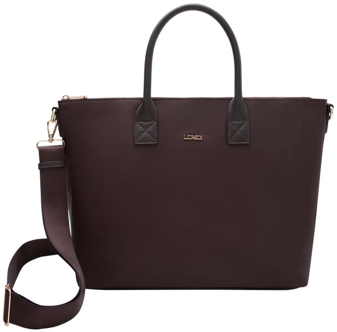 L.CREDI handtas schoudertas Pura Handbag Chocolate donkerbruin