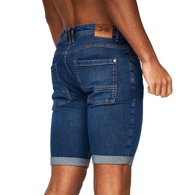 Crosshatch Heren Tadcaster Denim Shorts (Tussentijdse wasbeurt)