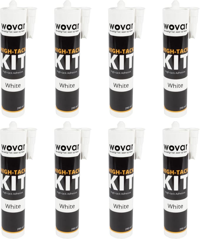 High Tack Kit Wit in Koker 290 ml montagekit | Doos 12 stuks