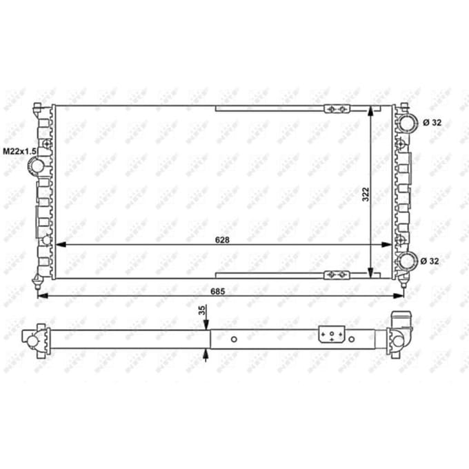 Radiator, motorkoeling NRF 58095