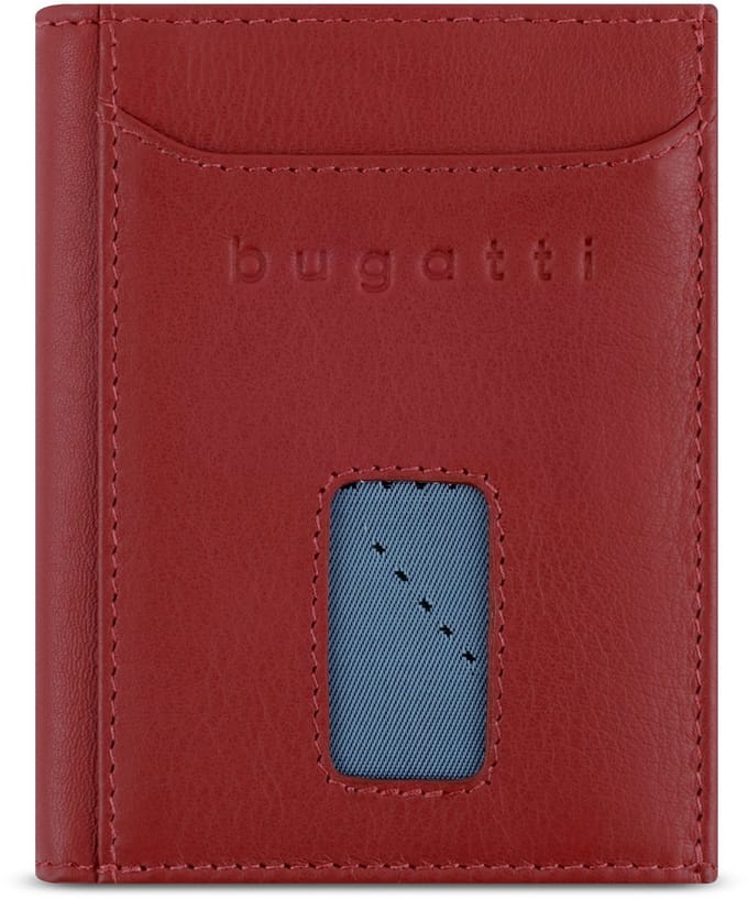 Bugatti Secure Slim Portemonnee RFID-bescherming Leer 8 cm - Jongens - Staand formaat - rot