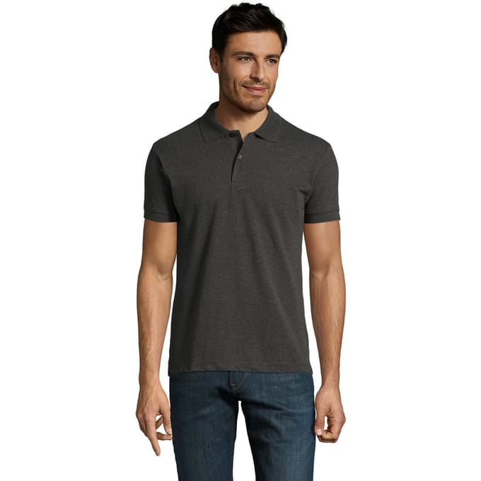 SOLS Heren Perfect Heather Poloshirt (Houtskoolmelange)