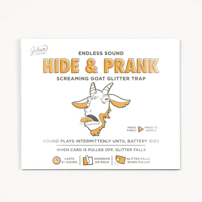 Joker Greeting Goat - Hide & Prank Kaart - Random Gil & Glitters!