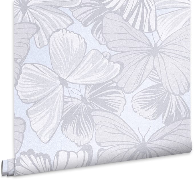 Laura Ashley Butterfly Garden Behang - Dieren - 10mx52cm - Grijs