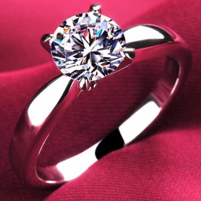 Witgouden Ringen Ronde Slijpvorm Ring Bruiloft 8