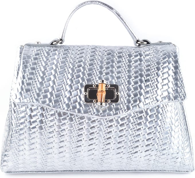 Giuliano handtas Babette - Zilver - Metallic - Made in Italy