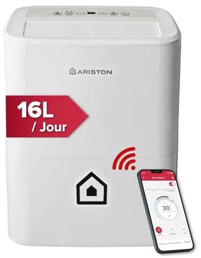 Draagbare WiFi Luchtontvochtiger - 16 Liter/Dag, 430W, Wit