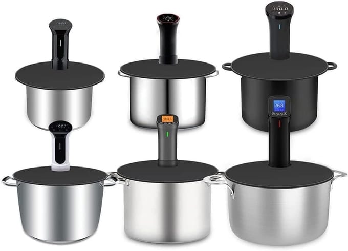 Sous Vide Deksel - Waterbad Deksel - Efficiënt Koken - Zelfnivellerend - 27.94 cm Diameter - Grijs
