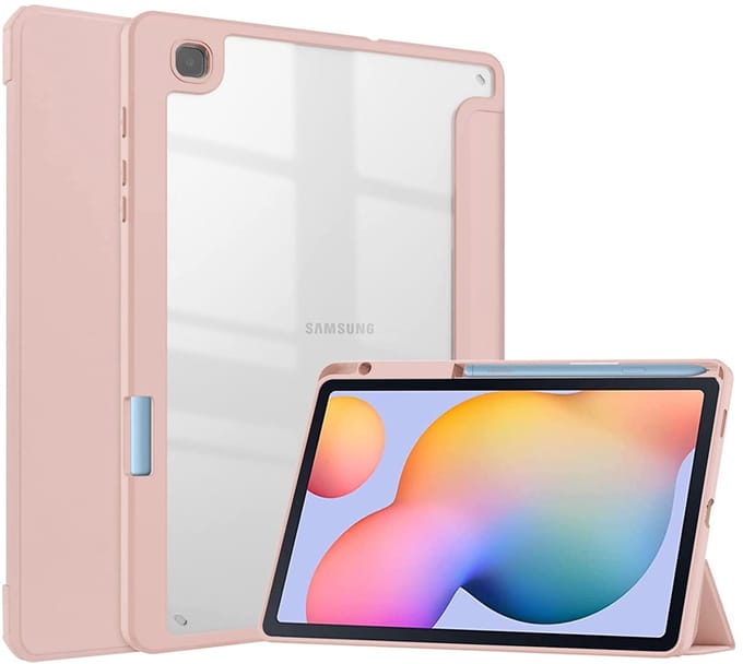 EtuiTab Clear Serie - Tablethoes - Samsung Galaxy Tab S6 Lite - Roze - Met Penhouder