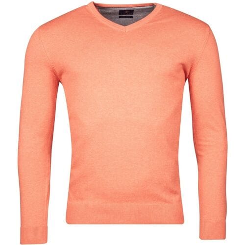 Baileys Trui Luxury Pima Cotton V-Neck Single Knit Light Coral / male