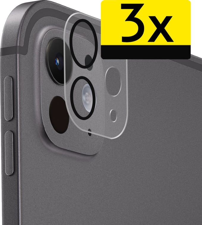 Camera Lens Protector - Geschikt voor Apple iPad Pro (2024/2025) - 13 inch - 3 Stuks - Camera Screenprotector - Beschermglas - Gehard Glas - Tempered Glass - Screen Protector