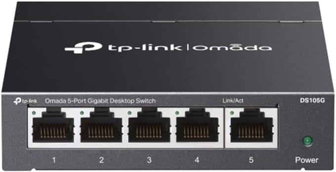 Netwerk Switch - Gigabit Hub - Snelle Internet Verbinding - Vijf Poorten - Desktop Formaat - Wit