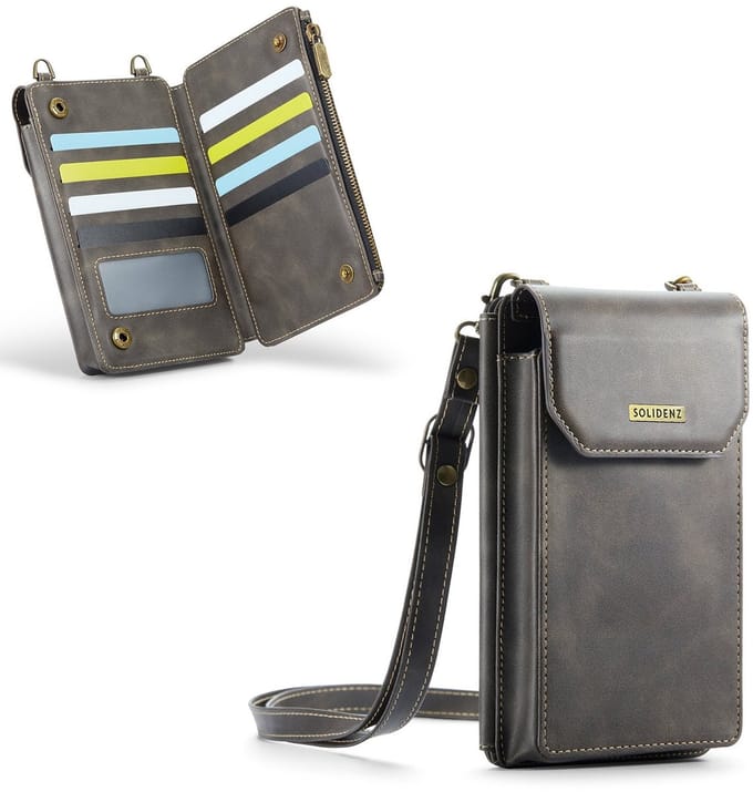 Solidenz Universeel Telefoontasje en portemonnee tot 7.3 inch - Bruin