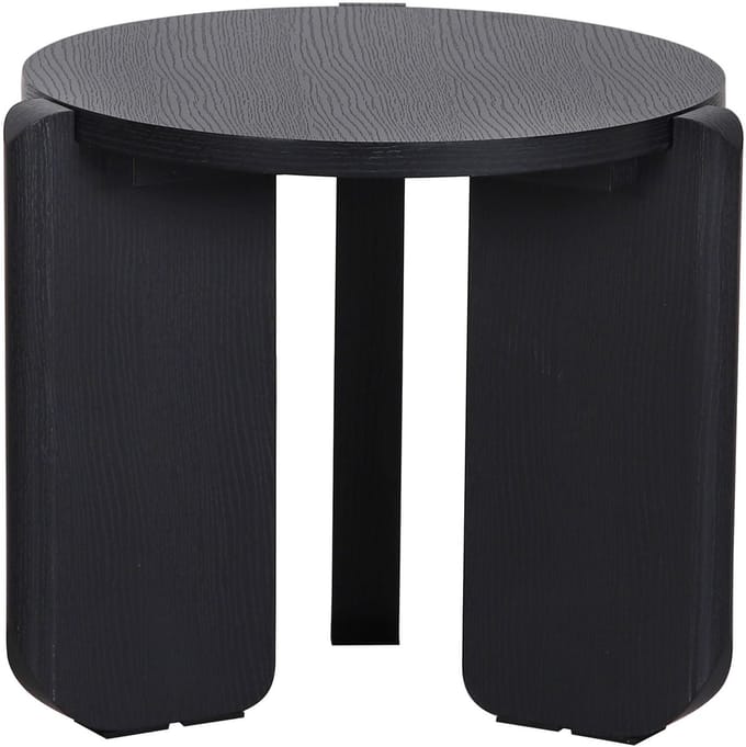 Selsey Preffines S – Salontafel, Ø 50 cm, essenhoutlook zwartgrijs