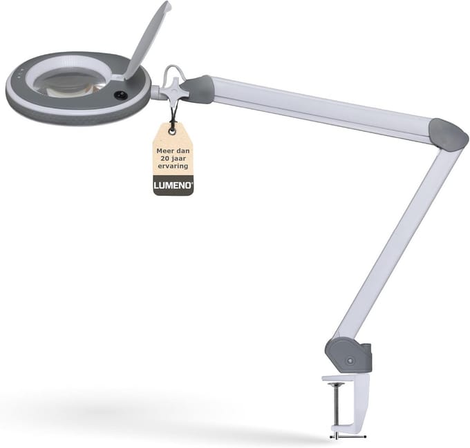 Dimbare LED Loeplamp met Kristalheldere Glazen Lens voor Precisiewerk