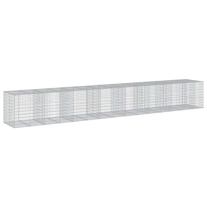 vidaXL - Schanskorf - 750x100x100 - cm - gegalvaniseerd - ijzer - zilverkleurig