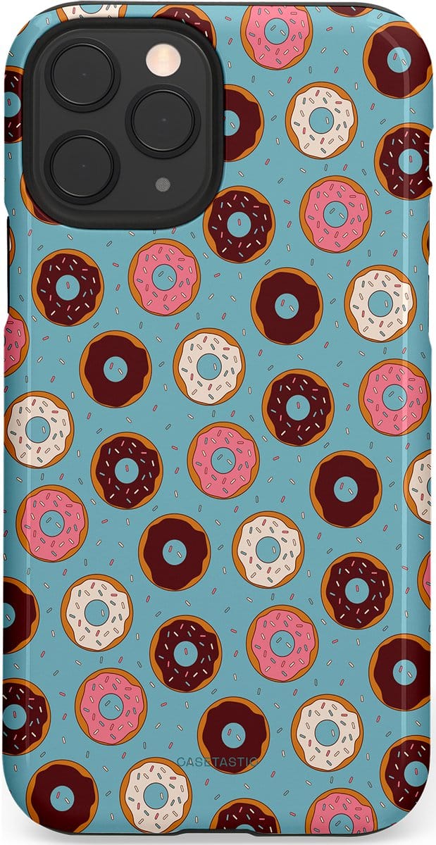Casetastic hoesje geschikt voor Apple iPhone 11 Pro - Dubbellaagse bescherming - Donut Dromen - Fashion Case - Lichtblauw Bruin Bordeaux Saliegroen