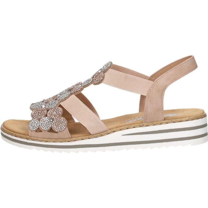 Rieker Sandalen Plat Sandalen Plat - roze - Maat 41