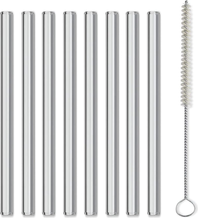 Glazen Rietjes 15 cm, Set van 8 Stuks - Kela | Grace