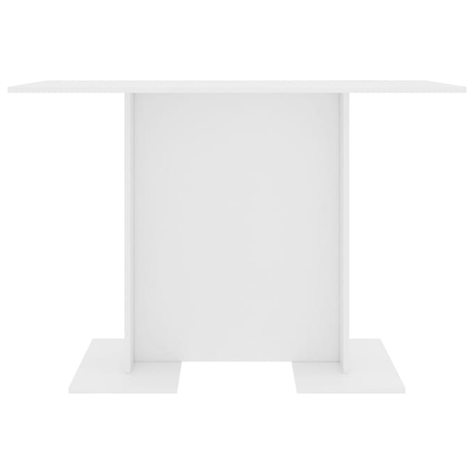 vidaXL - Eettafel - 110x60x75 - cm - bewerkt - hout - wit