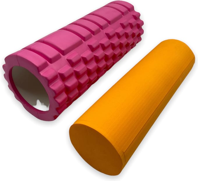 Padisport - Foamroller 2 in 1 - roze - foamroller set - foamrollers - foamroller trigger point - foamroller rug