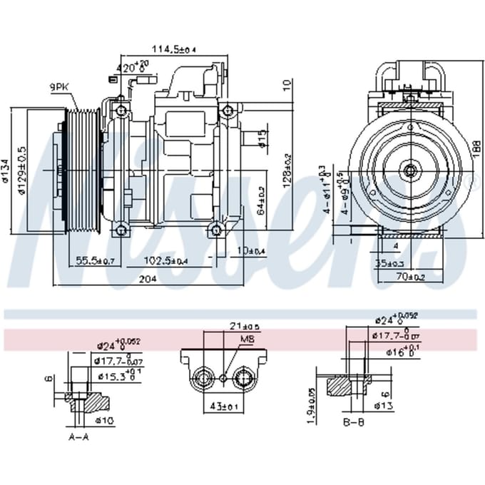 Compressor airconditioning NISSENS 890023
