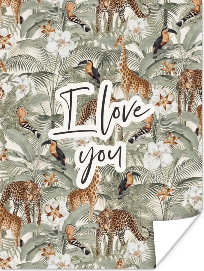 Poster Liefde - I love you - Quotes - Spreuken - 30x40 cm