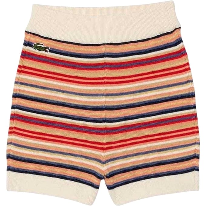 Lacoste Dames Biologische Katoenen Gestreepte Shorts (Multikleur)
