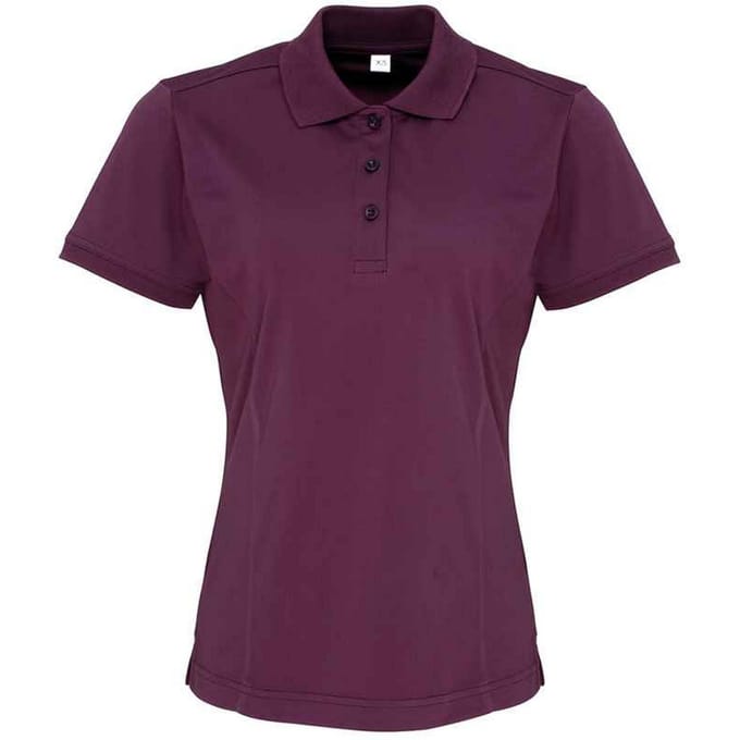 Premier Dames/Dames Coolchecker Piqué Poloshirt (Aubergine)