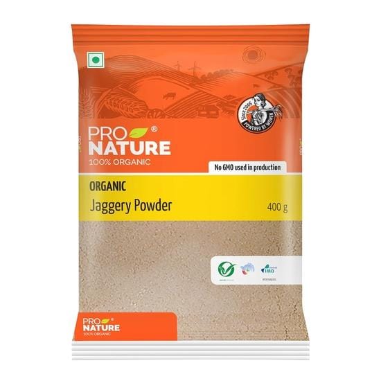 Pro Nature 100% Biologisch Jaggery Poeder, 400g yellow