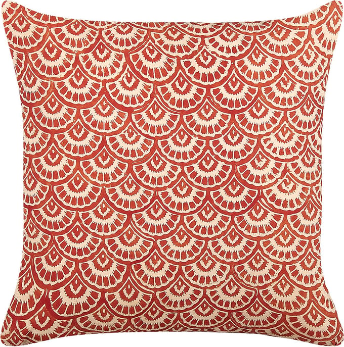 RHUS - Sierkussen - Rood/Off-white - 45 x 45 cm - Katoen