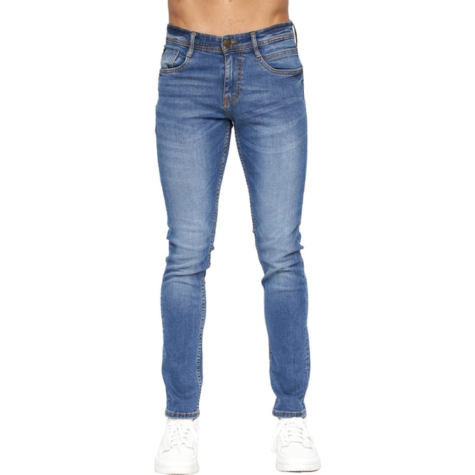 Duck and Cover Heren Maylead Slim Jeans (Stone Wash)