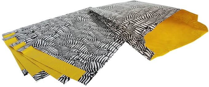 100x papieren zakjes Zebra 25x4x34cm