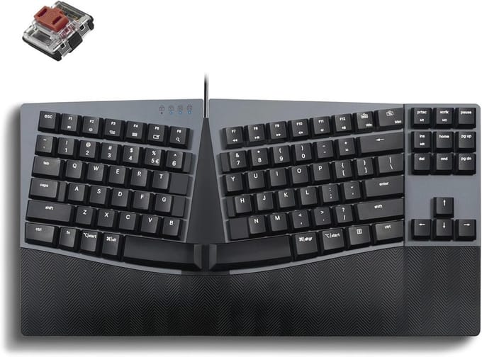 Ergonomisch Compact Toetsenbord met Programmeerbare Macro-toetsen en Mechanische Switches