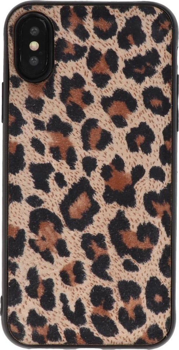 Bestcases Luipaard Leer Back Cover Telefoonhoesje iPhone X - iPhone Xs