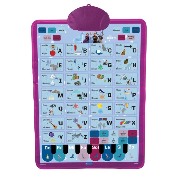 Frozen Tweetalige Sprekende Educatieve Poster - EN/FR