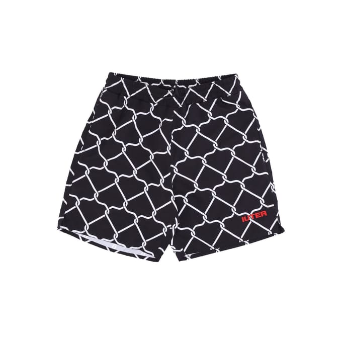 Herenbermudashort Net Boardshort Zwart