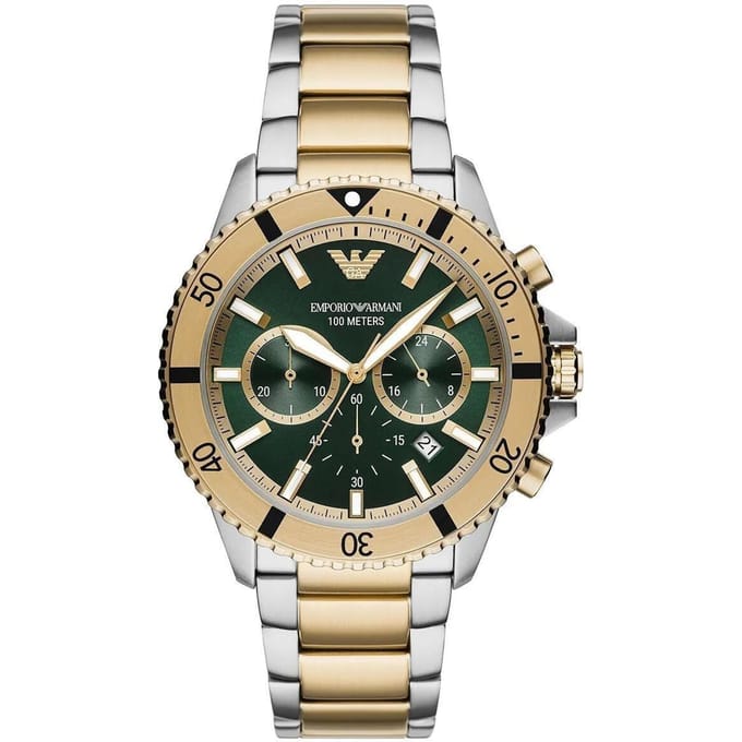 Emporio Armani Diver AR11586 Horloge - Staal - Multi - Ø 43 mm