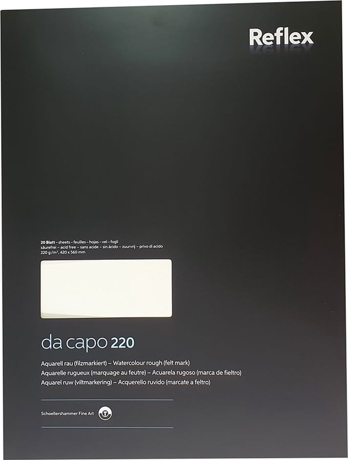 Aquarelpapier da capo 42x56cm 220g/m2 blok 20 vel VF5004239