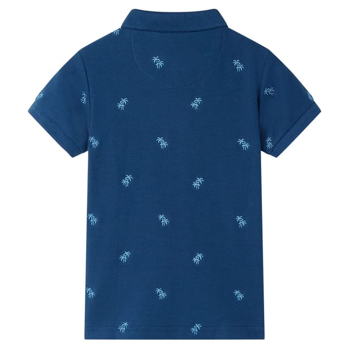 vidaXL Kinderpoloshirt 140 donkerblauw