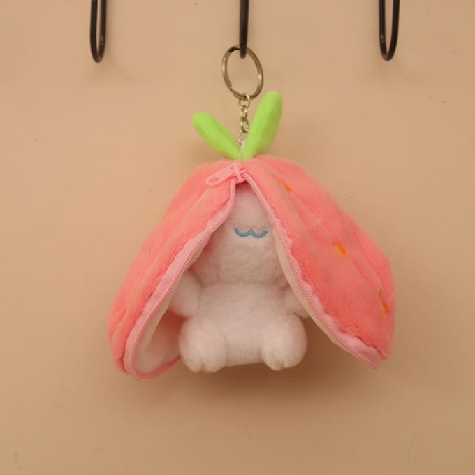 Fruit Veranderd in Yugui Hond Veranderd in Kapibara Schooltas Hanger Pluche Speelgoed Pop Sleutelhanger 4 in brown