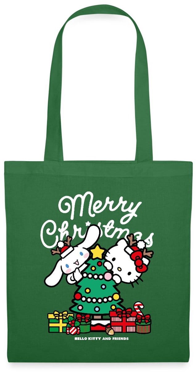 Hello Kitty En Cinnamoroll Kerstontwerp Tas Van Stof Schoudertas