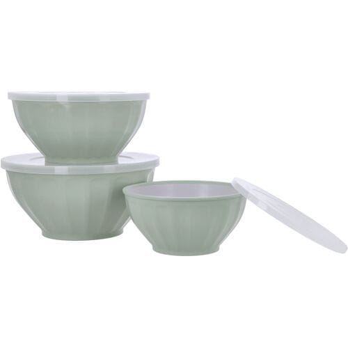 SILVERCREST Set van 3 schalen met deksel (Mint)