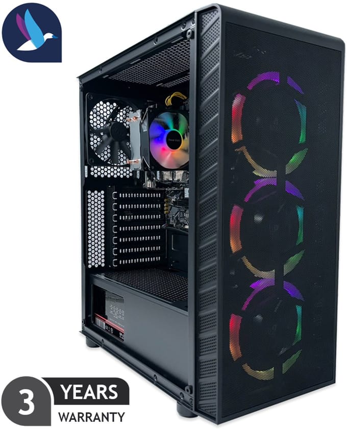 AZZA Prime Gaming PC - AMD Ryzen 7 5700G - 16 GB RAM - 512 GB SSD - WiFi